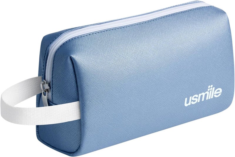 usmile Travel Case for Electric Toothbrush & Water Flosser – Water-Resistant PU Leather Hanging Toiletry Bag, Fits C10, Y10PRO, Y20PRO, Ideal for Travel, Gym & School(Blue) - Image 1